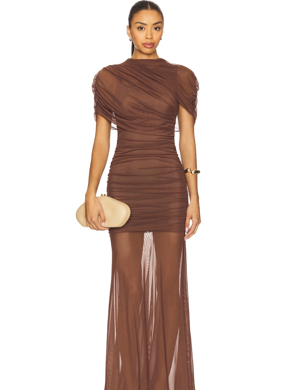 Amanda Uprichard Evianna Mesh Gown- Revolve